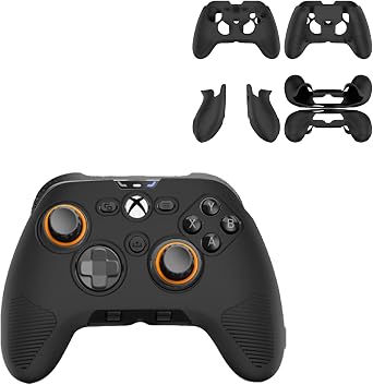 for SCUF Valor PRO Silicone Grip Case ,Soft Skin Silicone Case Full Protective Case Cover with SCUF Valor PRO-Black