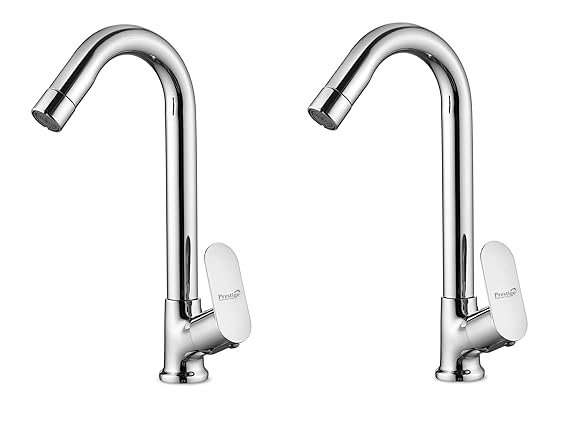 Prestige Ocean Swan Neck-Pack of 2 Pillar Tap Faucet (Wall Mount Installation Type)
