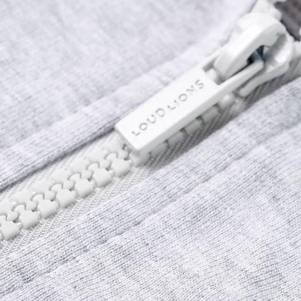 Felpa con cappuccio per bambini con chiusura lampo, blu scuro melange, 80% cotone, taglia per bambini, con polsini a costine, due tasche, maglione quotidiano per scuola, tempo libero e