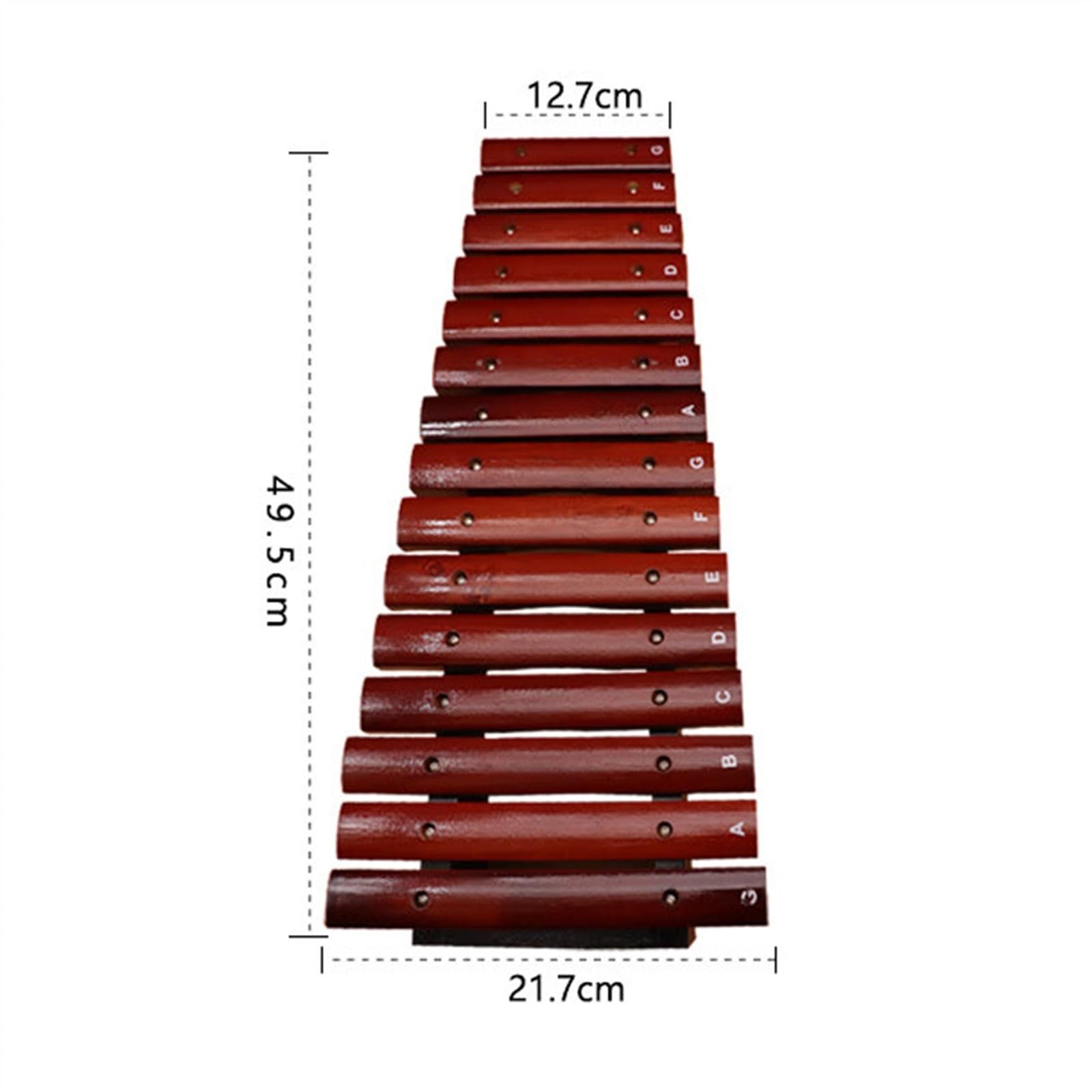 Strumento a percussione xilofono glockenspiel in legno rosso da 15 note con custodia protettiva Kit Glockenspiel Professionale