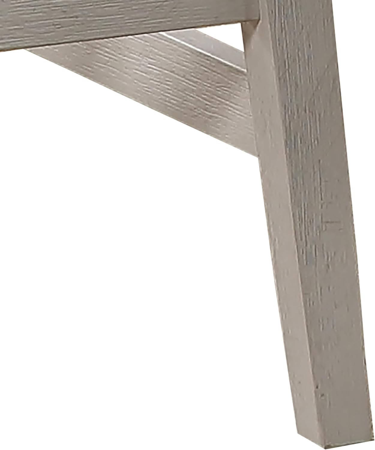 Steve Silver Furniture Pendleton Counter Stool, 24-inch Counter Height Seat, Bar Stool, Shaped Seat, Farmhouse, for Kitchens and Dining, Ivory Finish, 16" D x 19" W x 27" H, Grey
