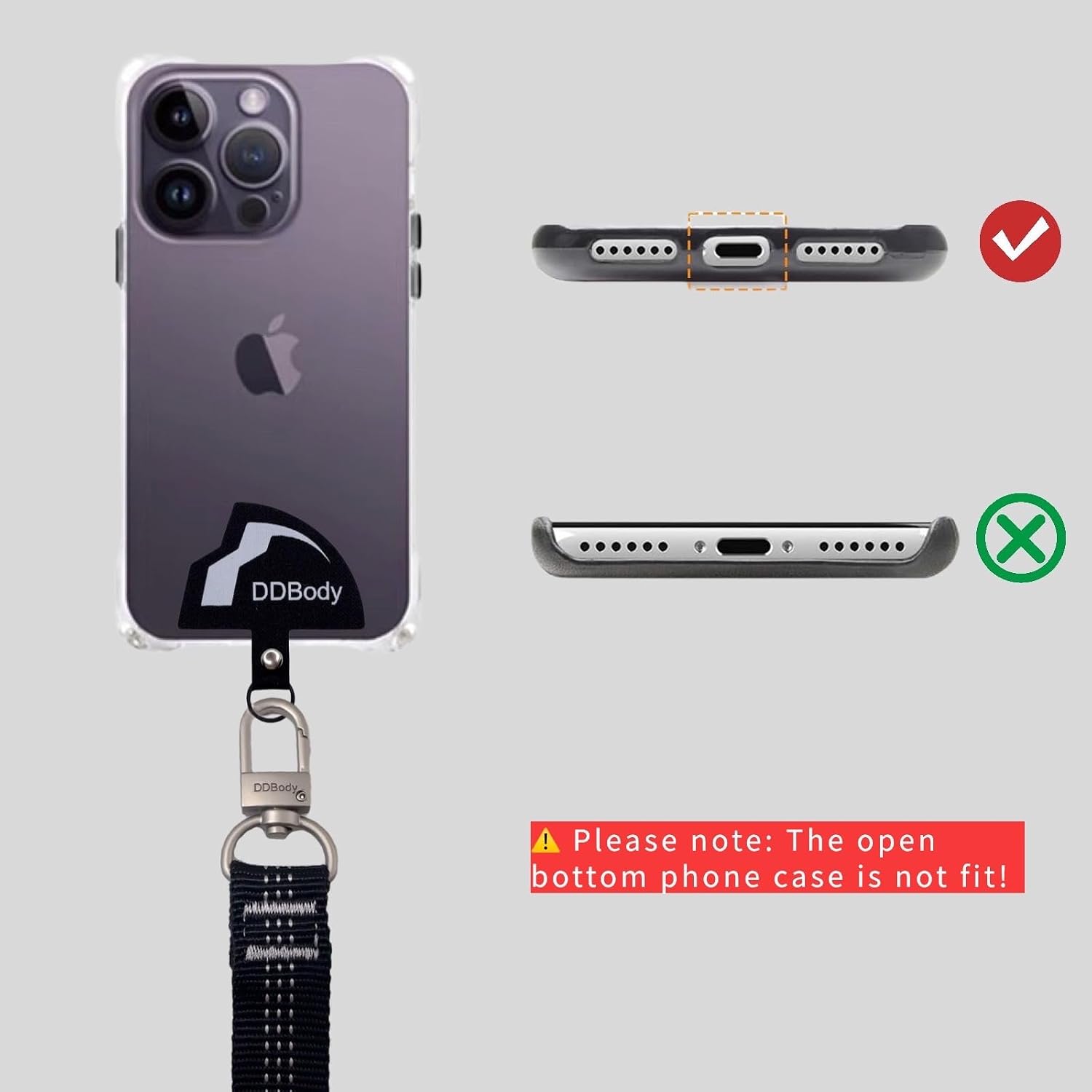 Universal Adjustable Cell Phone Crossbody Lanyard with Patch and ...