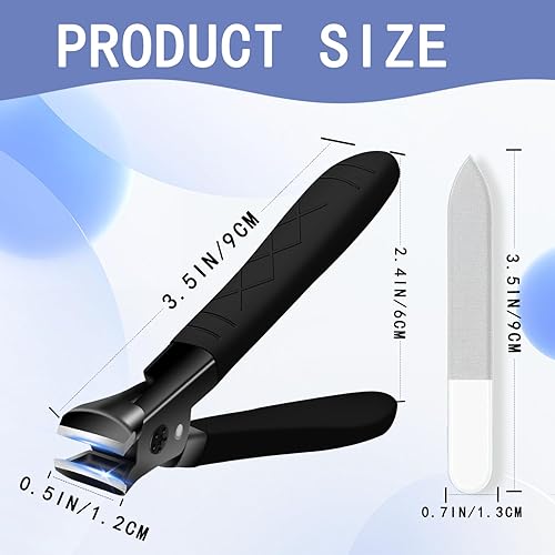 Miniatura 5 de Cortaúñas de alta resistencia para uñas gruesas, juego de cortaúñas antideslizante para personas mayores y mujeres en casa