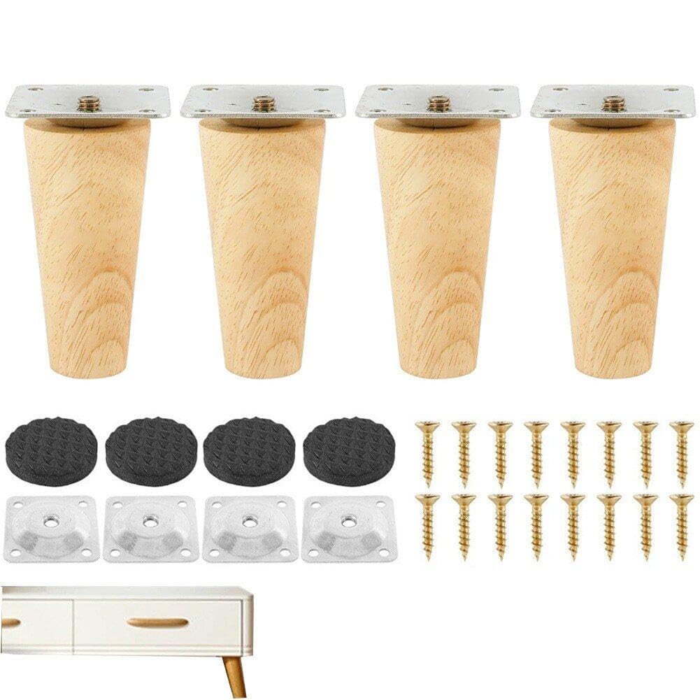 Patas de sofá de madera natural de 20cm para crear un ambiente nórdico y moderno