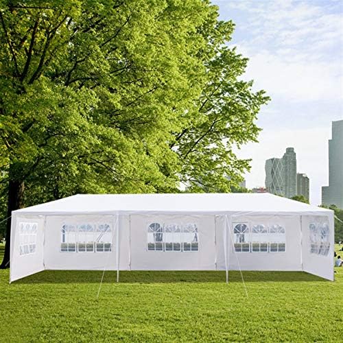 10' X 30' Outdoor Patio Canopy, Heavy Duty Gazebos, Sunshades Shelter Waterproof Commercial Tent with 5 Removable Sidewalls for Events, Wedding, Party (10' X 30' with 5 Sidewalls)