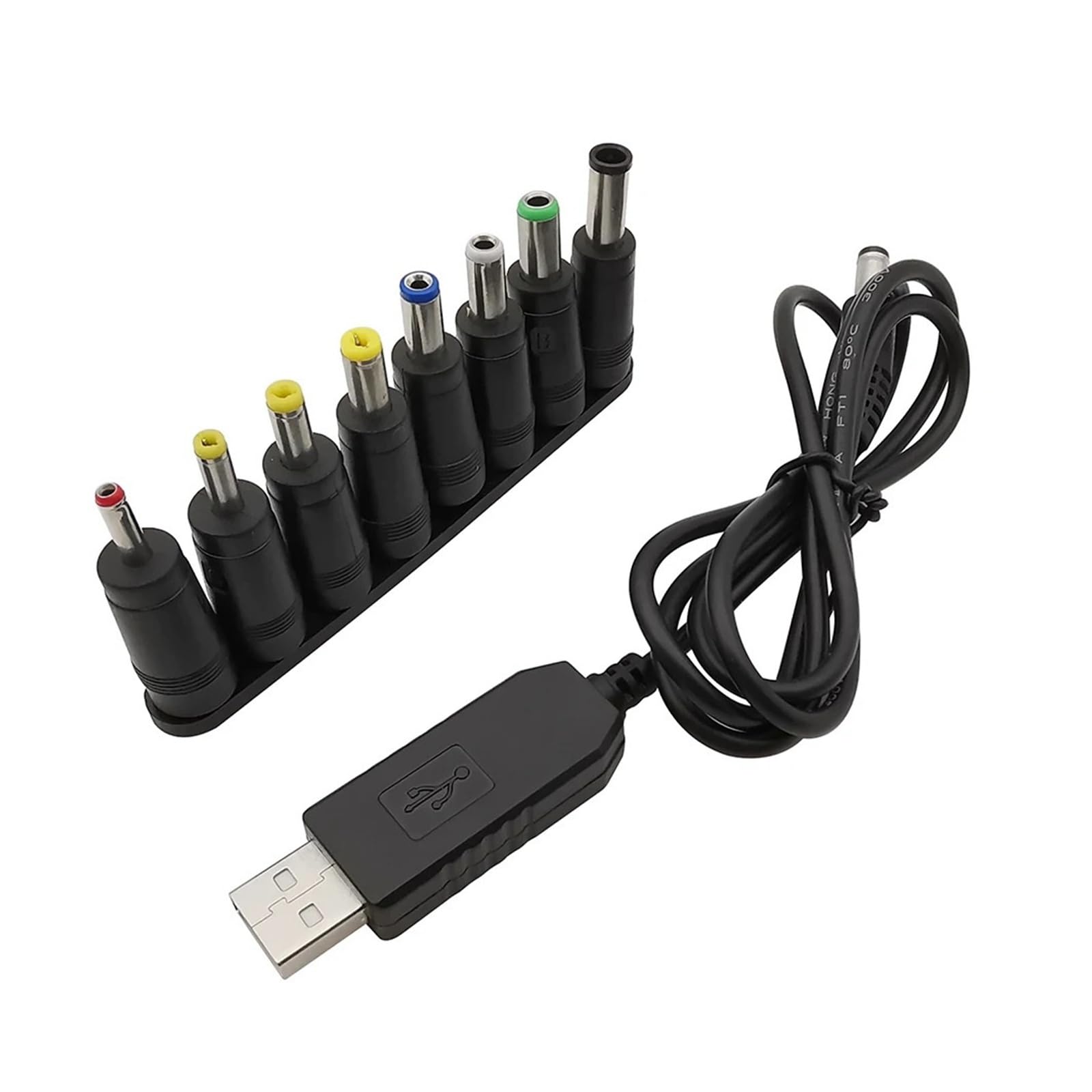Konwerter USB na DC Boost 5 V-9 V/12 V 5,5 x 2,1 mm kabel do ładowania router wentylator (typ E)