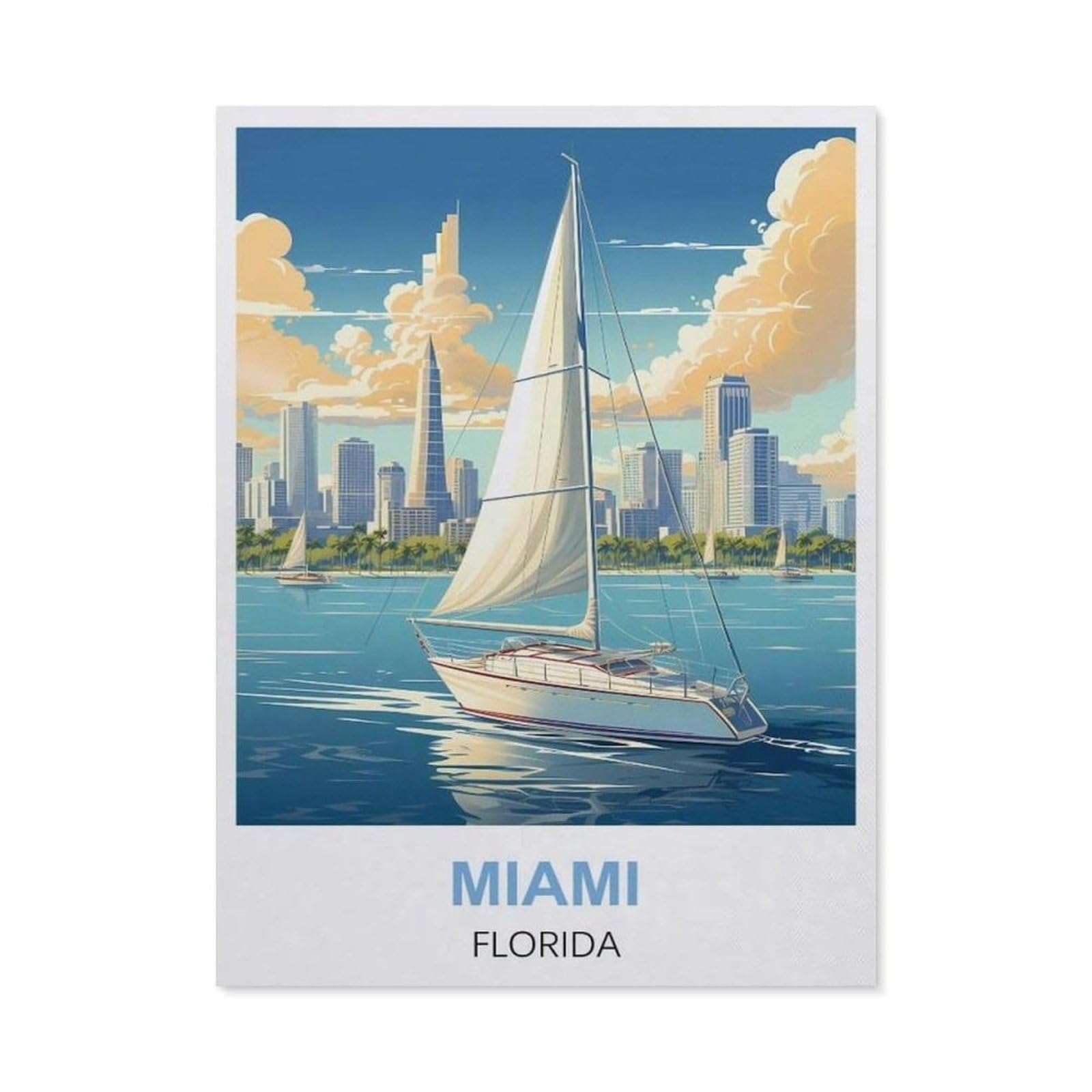 Metal Sign Tin Sign，Miami Florida(15x30cm）