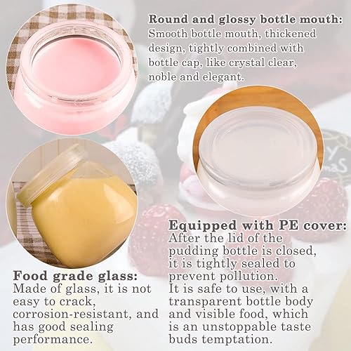 Miniatura 5 de Contenedores de almacenamiento de alimentos para bebés, paquete de 12 recipientes de comida para bebés con tapas, tarros de vidrio de 6 onzas,