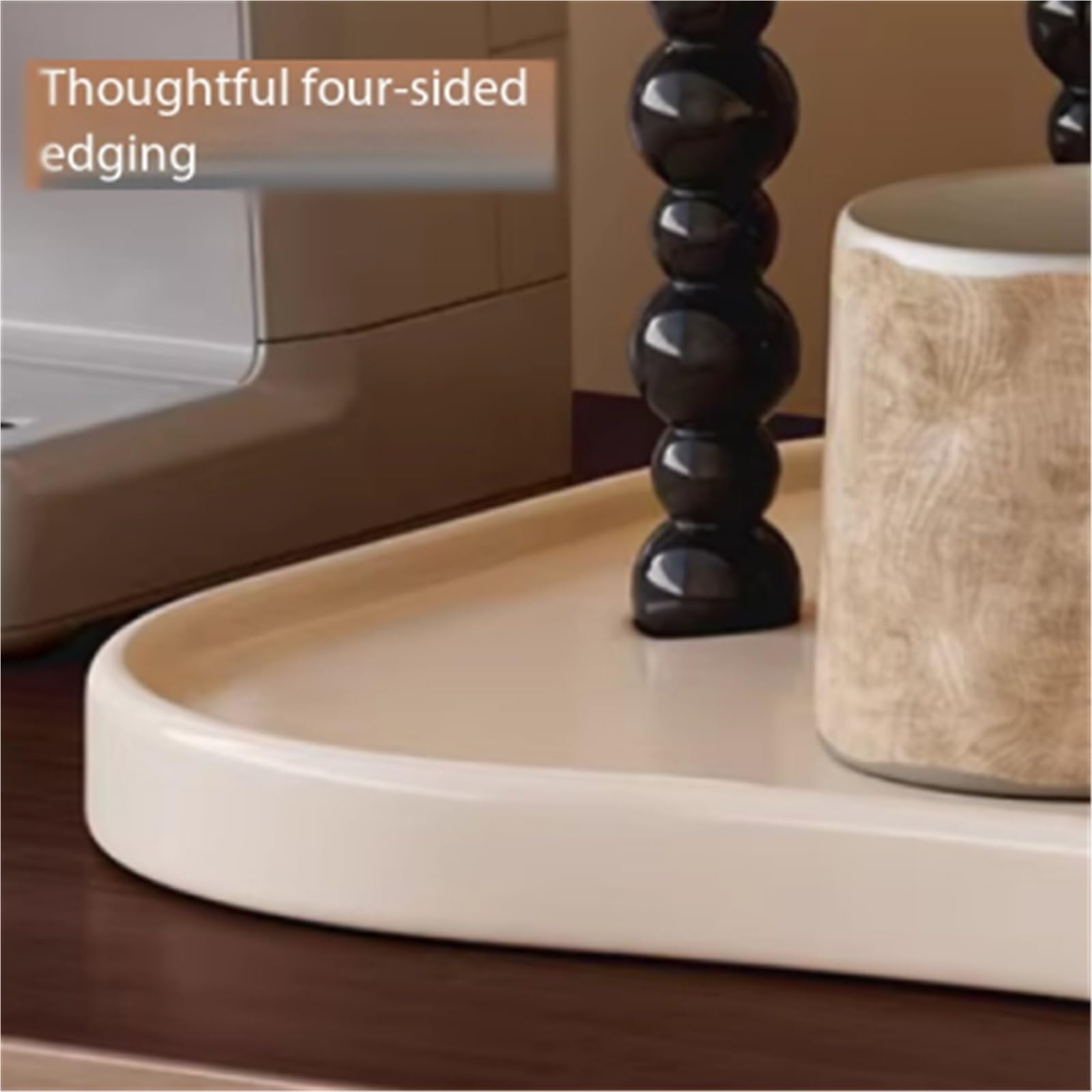B3F7M4R9J2 Porta Tazze Portabicchieri tavolo da pranzo portaoggetti tazza d'acqua desktop stile crema a doppio strato