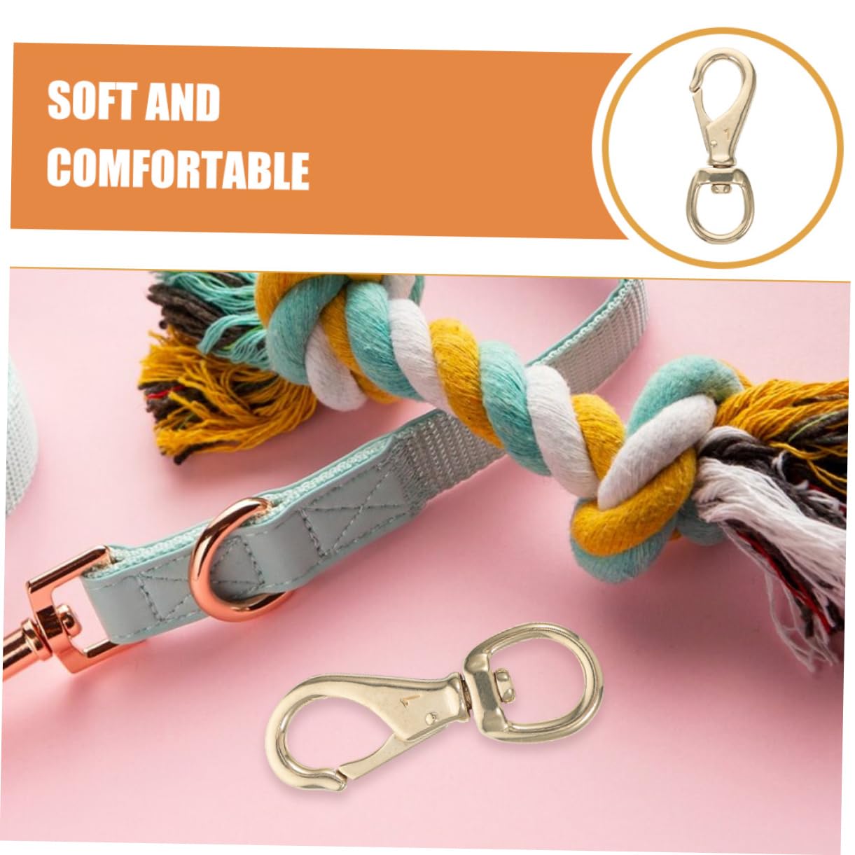 VALICLUD 2Pcs Solid Brass Swivel Snap Hooks Clips Rotation for Lanyards Keychains Dog Harnesses and Outdoor Activities and Versatile Trigger Snap Hooks for Easy