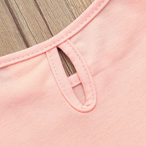 Mercatoo Camiseta de renda com manga flare para bebês e meninas, blusas lisas, roupas esportivas par