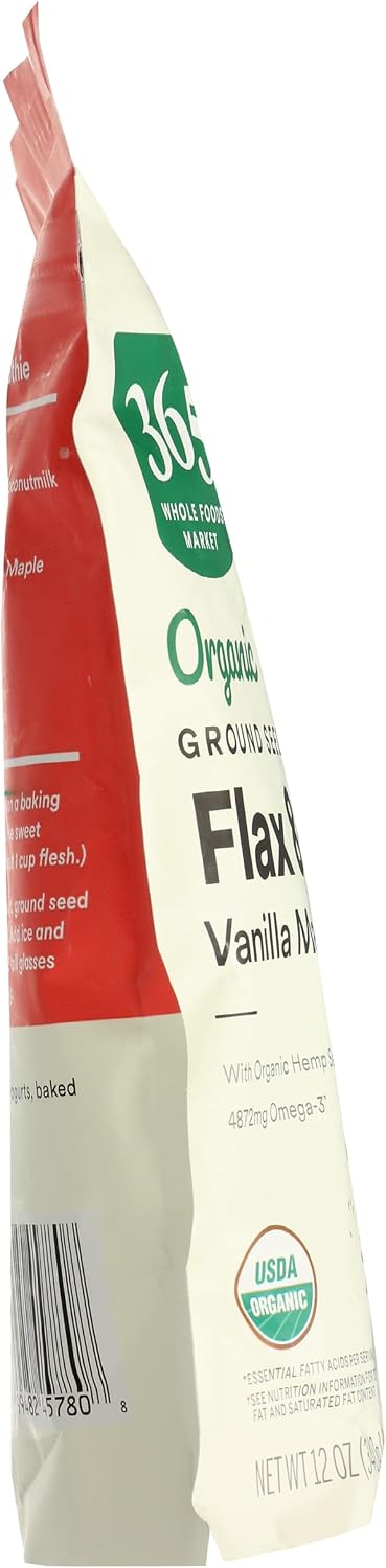 365 Everyday Value, Organic Chia & Flax Ground Seed Blend, Vanilla Maple Flavor, 12 oz image 4