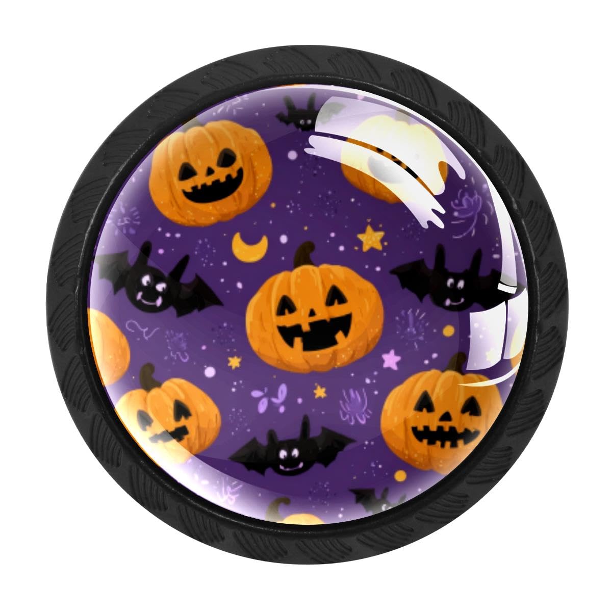 4 PCS Cabinet Knobs, Pumpkins Bat Halloween Drawer Knobs Dresser Handles