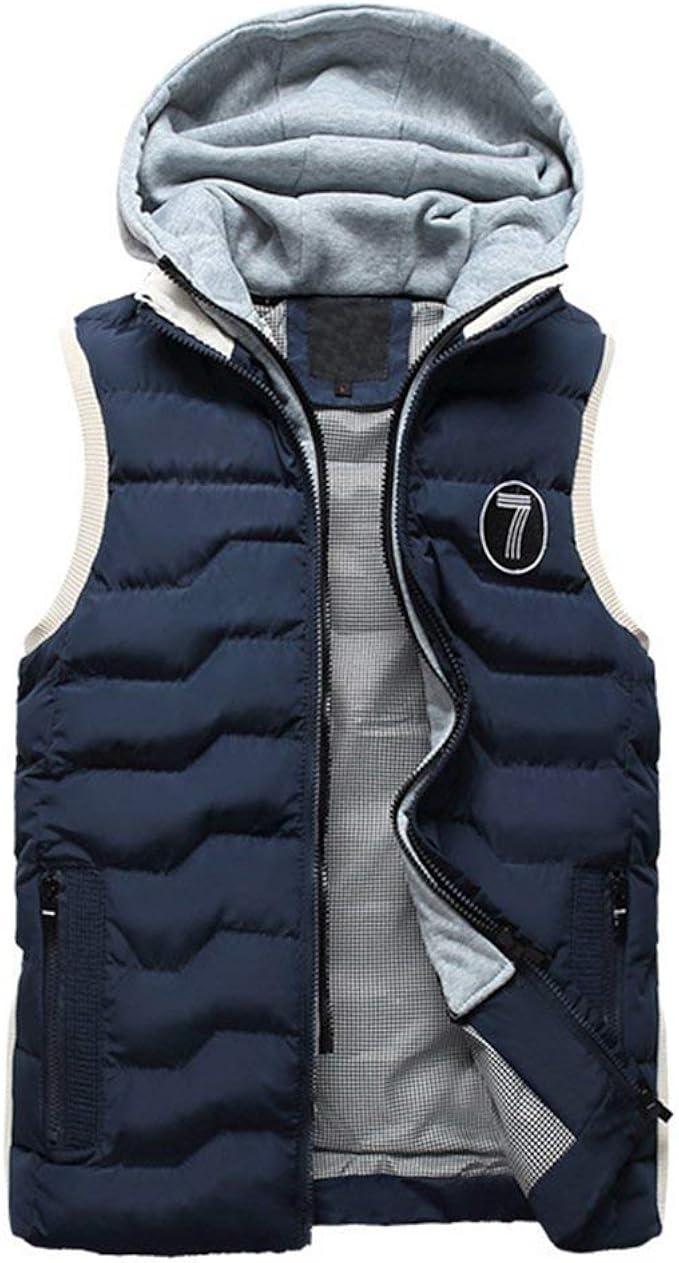 Gilet Matelassé Avec Capuche – Sans Manches, Unisexe, Pour Homme Et Femme