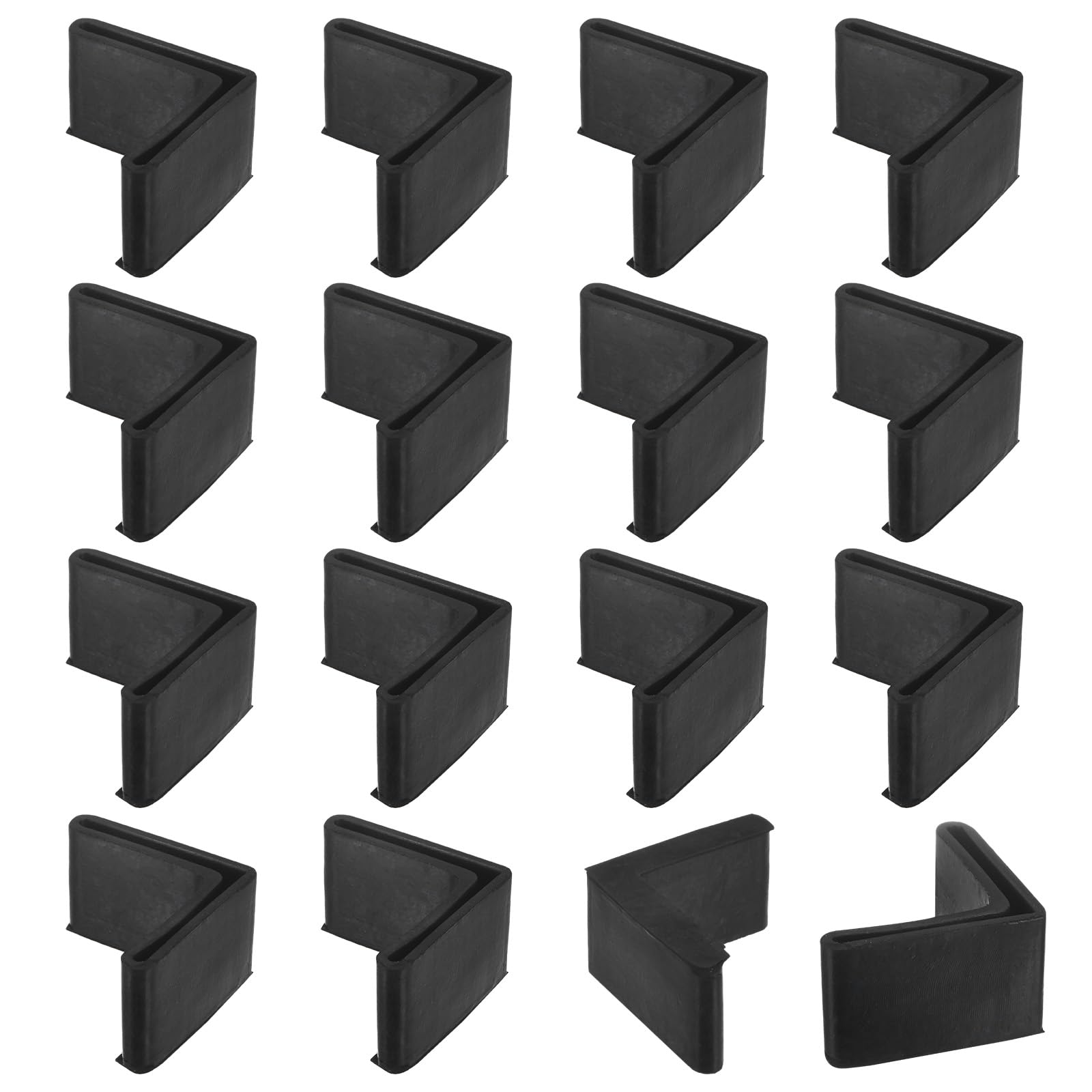 M METERXITY 16-Pack L-Shape Angle Iron Caps 2" x 2" Rubber Anti Slip