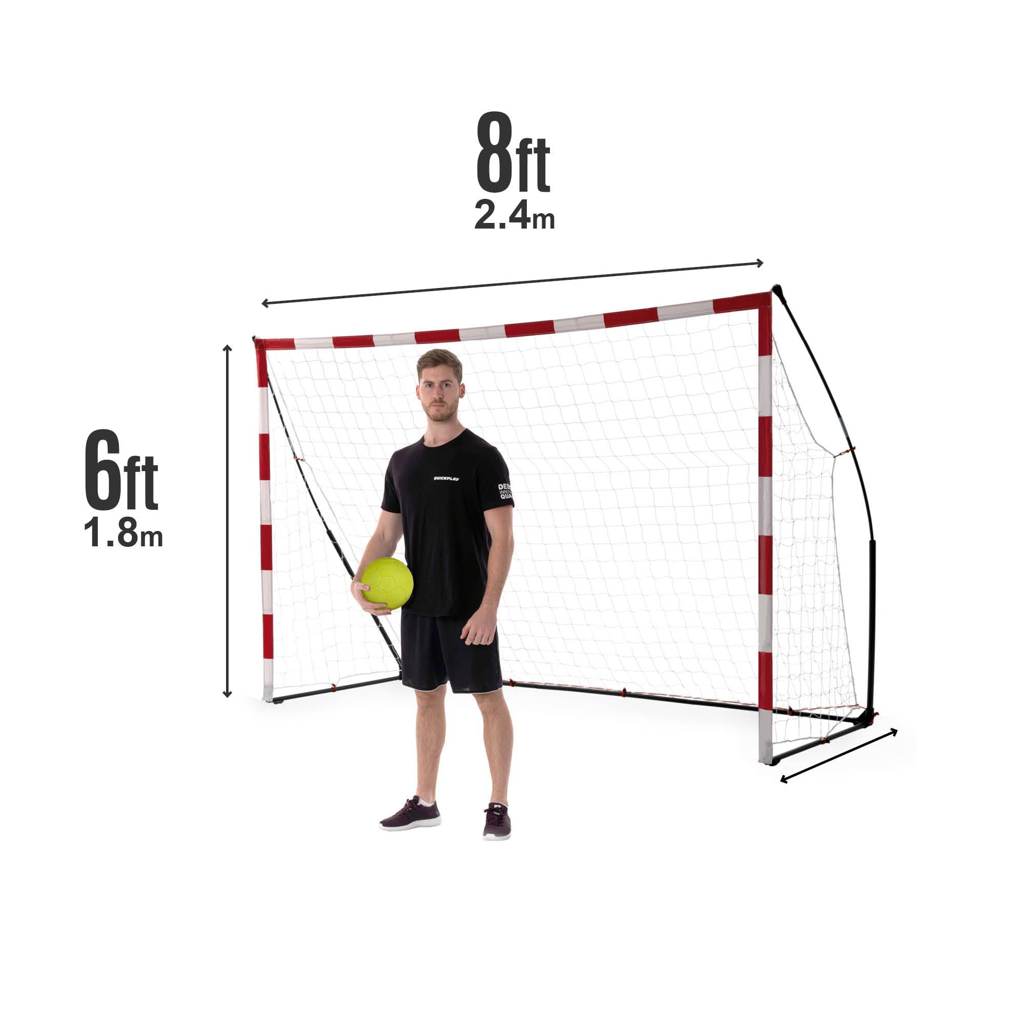 QUICKPLAY Tragbares Handballtore - Ultra Tragbar Innerhalb & Draußen Handball Ziel Eigenschaften Gewichtete Basis | Befürwortet von der Europäisch Handballverband