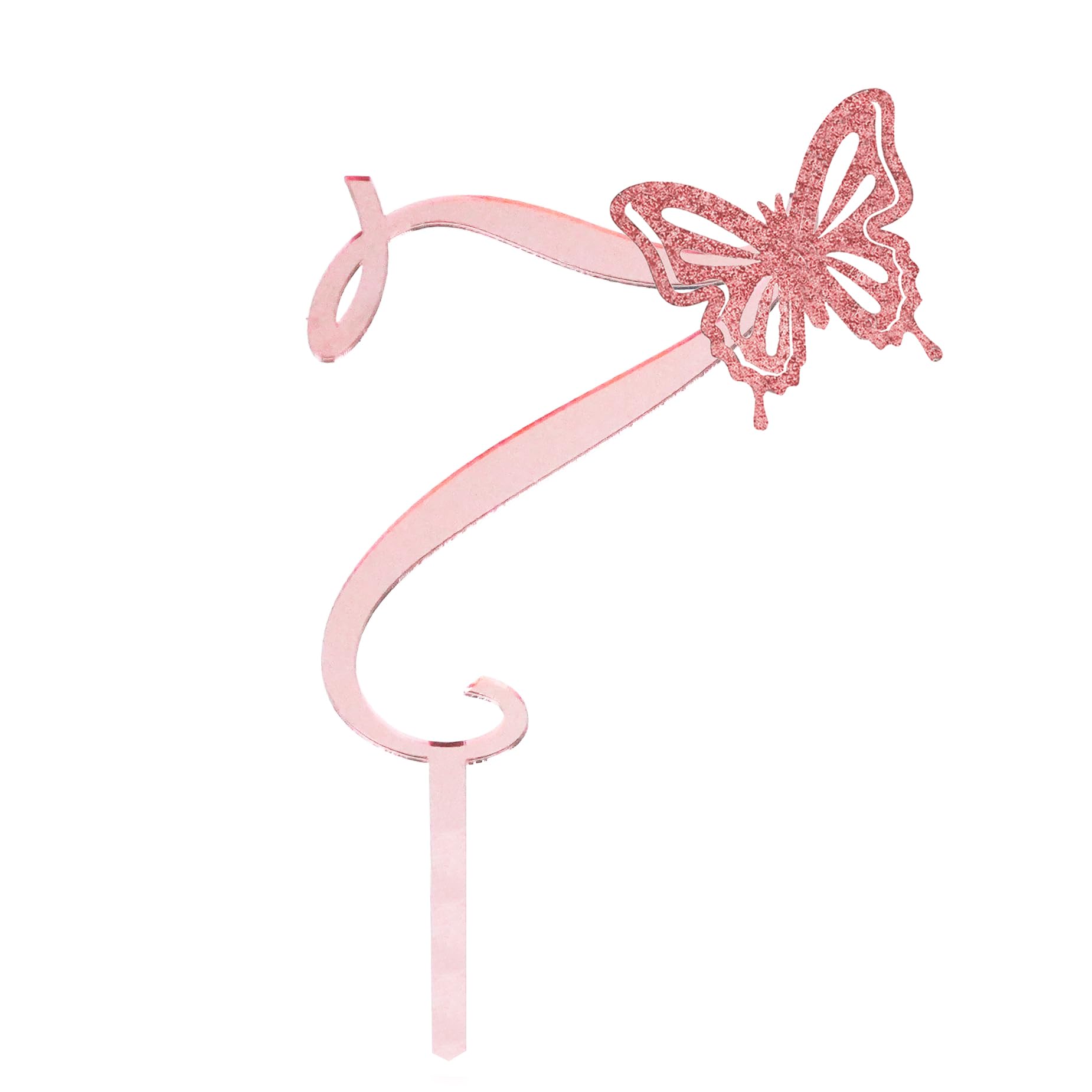 Happy Birthday Cake Topper Acrylic cake Toppers Birthday Party Decorations Cupcake Toppers Decorations (Rose gold 7)