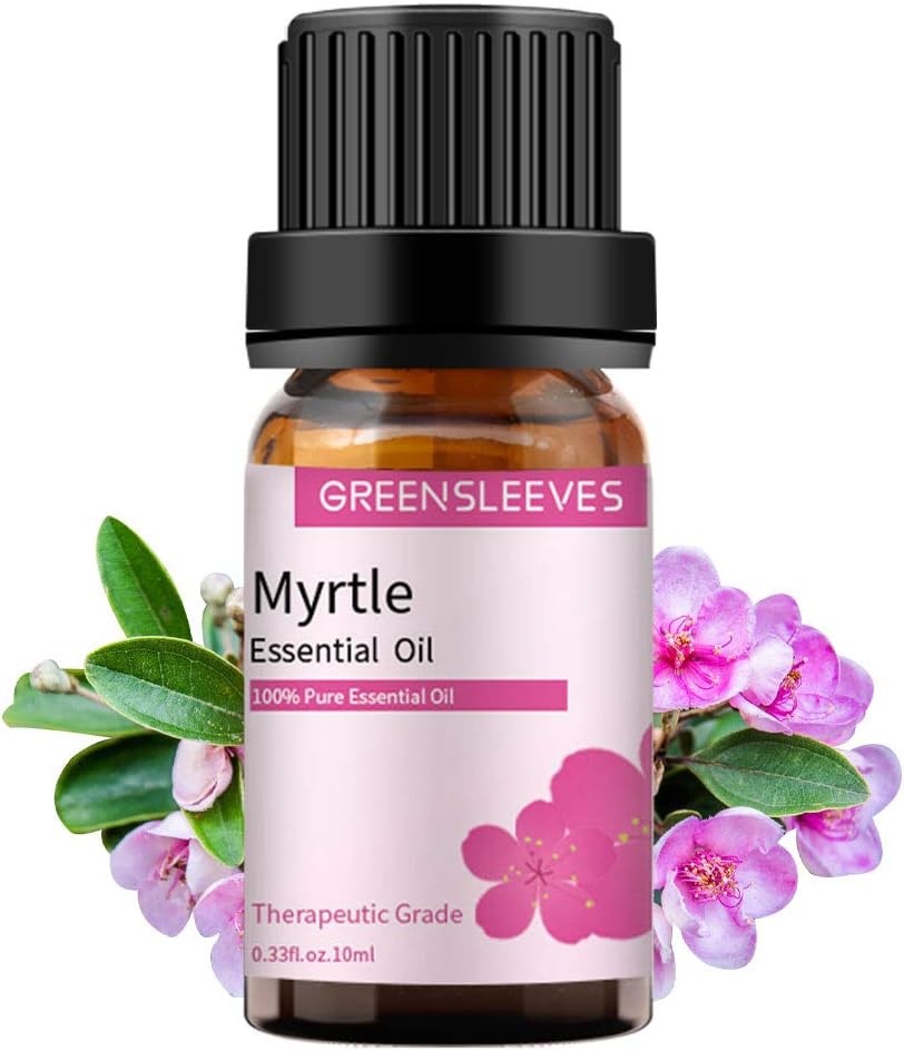 Myrtle Essential Oil 10ml, 100% Pure Organic Diffuser Oils for Massage.