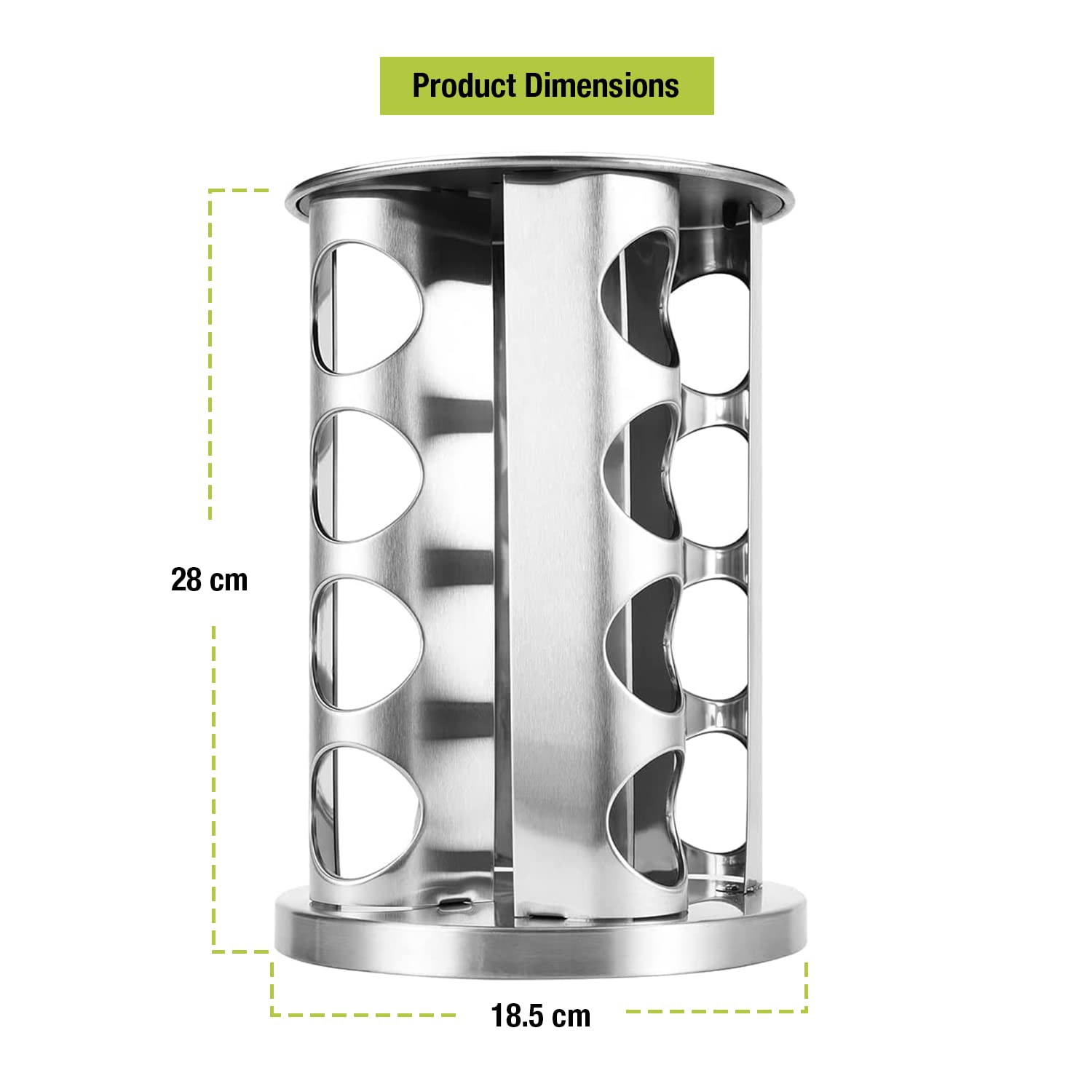 Edihome, Kruidenrek, 16 Kruidenpotjes, Met Deksels En Individuele Dispensers Organizer Draaibaar 360o Etiketten Voor De Potjes 753343579