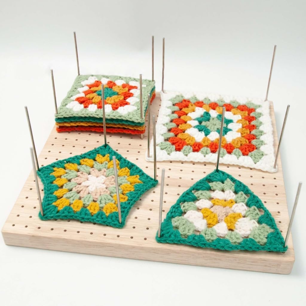 Crochet Crafting Accessories with Small Holes for Knitting Crochet Square Kits