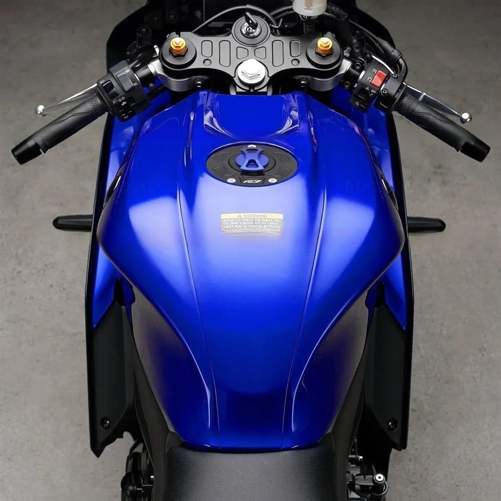 Motorcycle Cover Tank Cap Fuel Gas Tank Cover for YA&MAHA YZF-R7 2021 2022 Quick Release Rotate Aluminum Motorcycle Oil Cap Gas Cap Fuel Tank