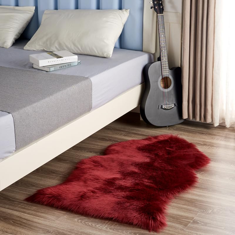 Tapis fausse fourrure de mouton moelleux et flou haut de gamme