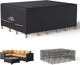 Garden Table Cover, 200 x 160 x 70 cm, 600D Oxford Cover for Outdoor Garden Furniture - Winter Resistant and Waterproof for Rectangular Furniture