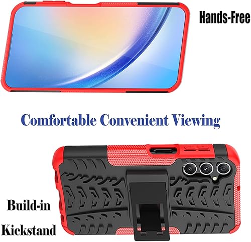 Miniatura 2 de Yerebel Funda para Galaxy A24, Samsung A24 4G SM-A245F con protector de pantalla de vidrio templado, cubierta trasera de policarbonato duro con