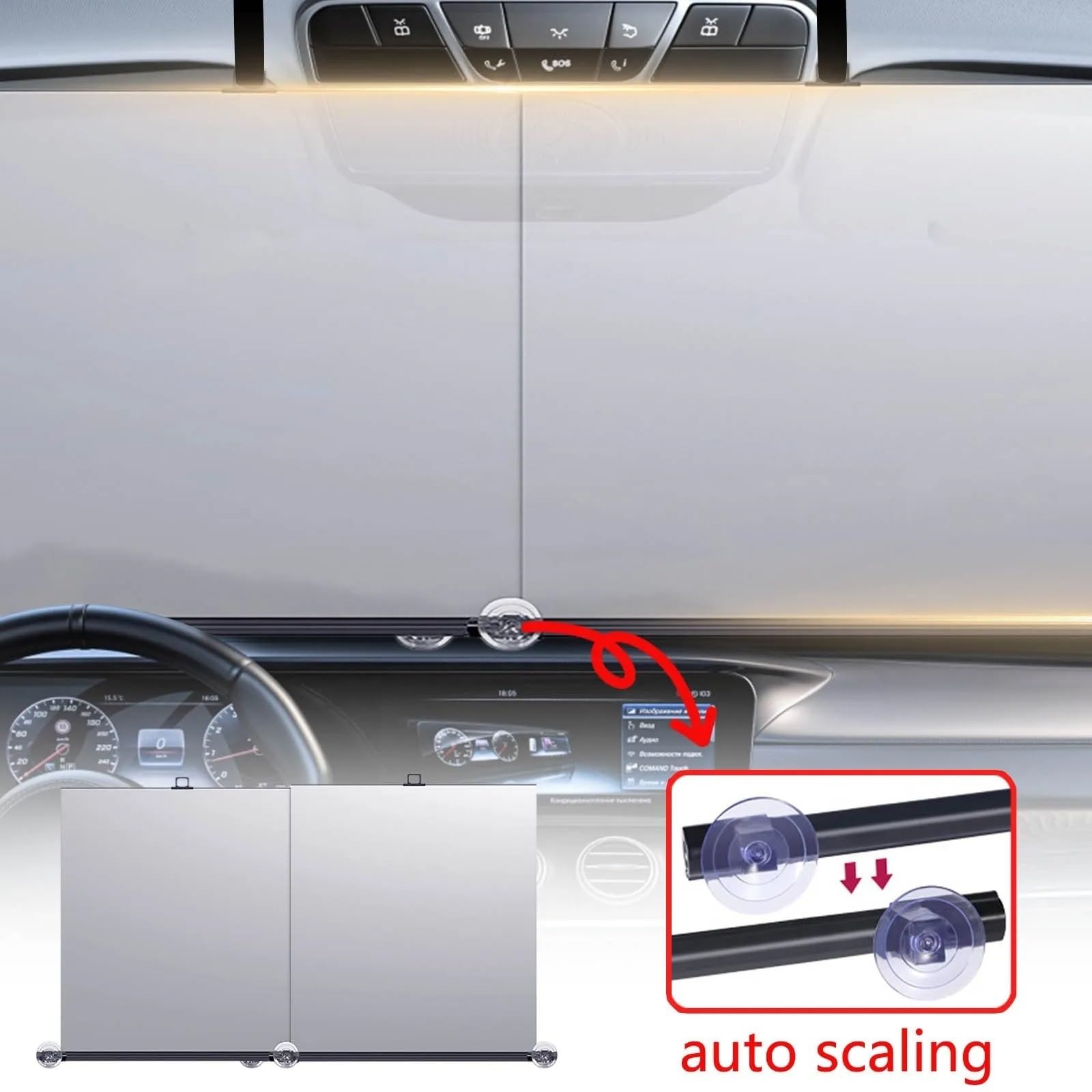 Parasol para Coche, Parabrisas Delantero Retráctil, Suministros De Verano Parabrisas para Coche