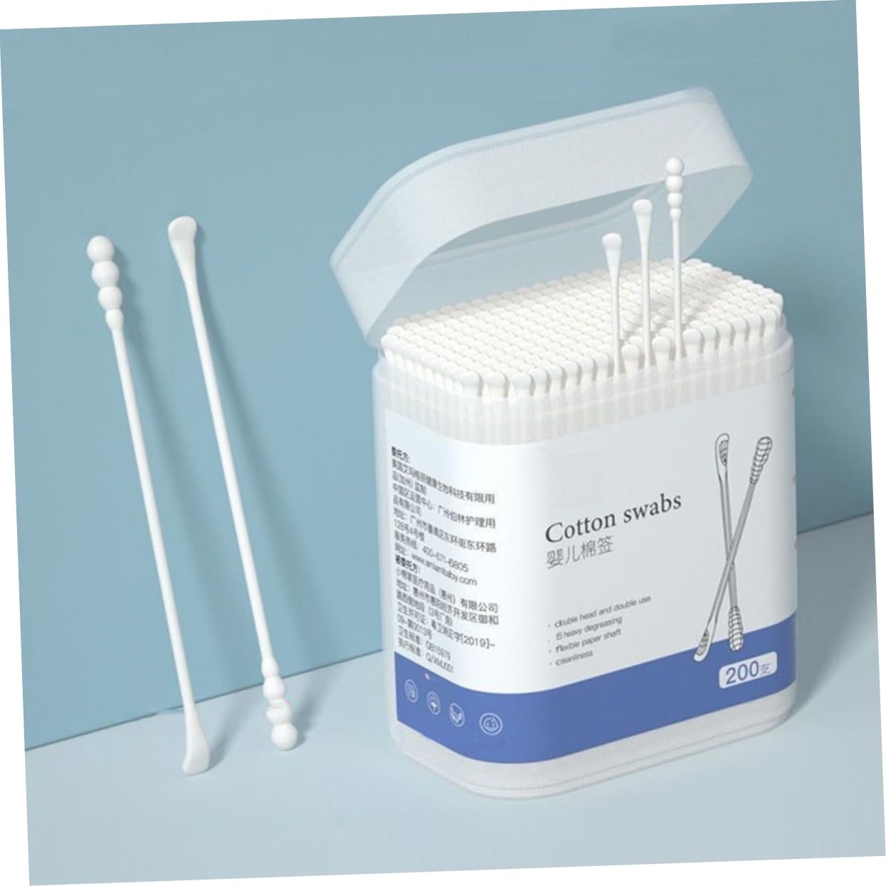 FOMIYES Baby Ear Cleaning Kit 100 Small Cotton Buds Baby Safety Swabs Boys and Girls Cotton Bud for Boys and Girls