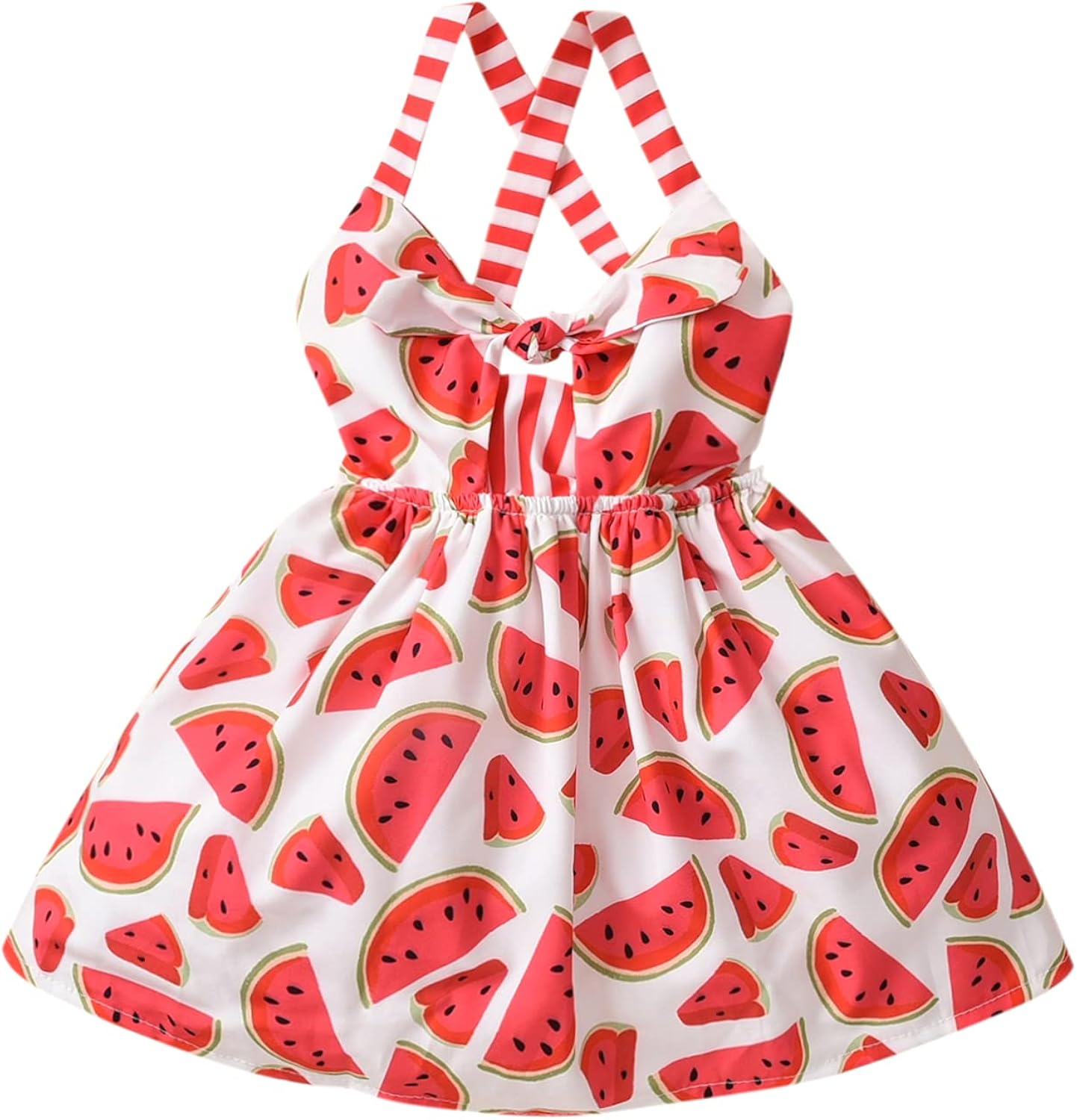 Xuuly Toddler Baby Girls Clothes Ruffle Sleeveless Summer Breathable Princess One-Piece Skirt Dress Set