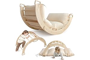Arch Rocker Arch with Cushion: Montessori Climbing Arch with Pillow