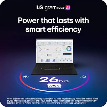 LG Gram 16 Laptop 2026, AMD Ryzen AI 7 445 CPU, 16GB RAM 7467 MHz, 4TB SSD