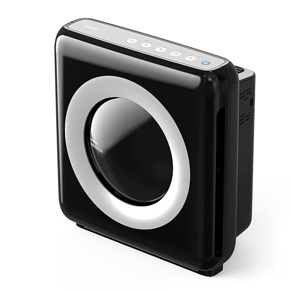 Coway Airmega AP-1512HH(W) True HEPA Purifier with Air Quality Monitoring, Auto, Timer, Filter Indicator, and Eco Mode, 16.8 x 18.3 x 9.7, White