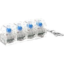 Light Up Keyboard Fidget Toy, 4 Keys Fidget Keyboard Keychain,White1Pcs