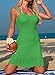 Dokotoo Swim Suit Cover Up for Women Spaghetti Straps Flowy Coverups Hollowout Crochet Dress Beach Vacation Clothes for Women 2026 Green Small