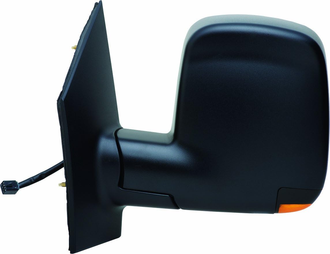 Fit System Driver Side Mirror for Chevy Express Full Size Van, GMC Savana Full Size Van, Textured Black, w/Turn Signal, Foldaway, Heated Power