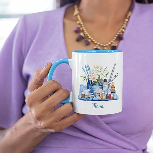 Miniatura 10 de Taza de café personalizada para enfermera, taza de graduado de enfermería personalizada, taza de cerámica personalizada para enfermera con nombre,
