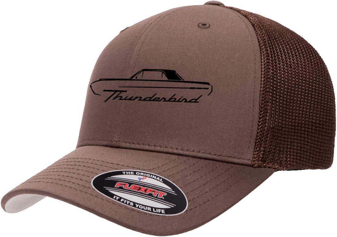 1961 1962 1963 Ford Thunderbird Hardtop Outline Design Trucker Mesh Fitted Cap