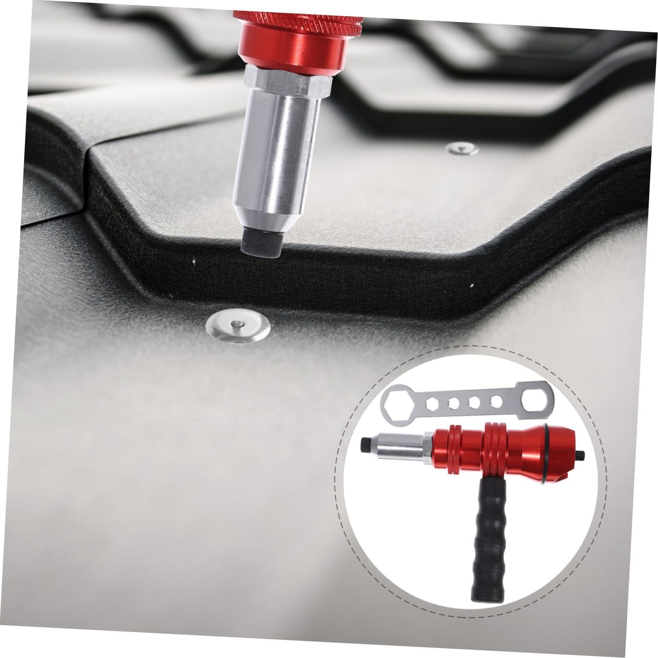 Electric Rivet Adapter for Cordless Rivet Tools Durable Aluminum Alloy Head Efficient Riveting with No Slipping for Home and Work Use