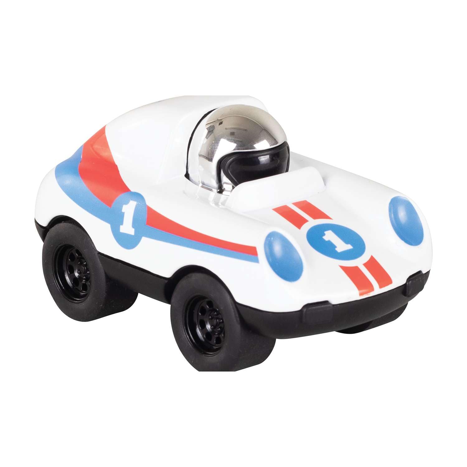 Tiger Tribe Presto Racers (Ace) - White Push & Go Race Car, Small Kids Toy Cars, Vehicle Gifts For Toddlers & Children, Age 3 Years +