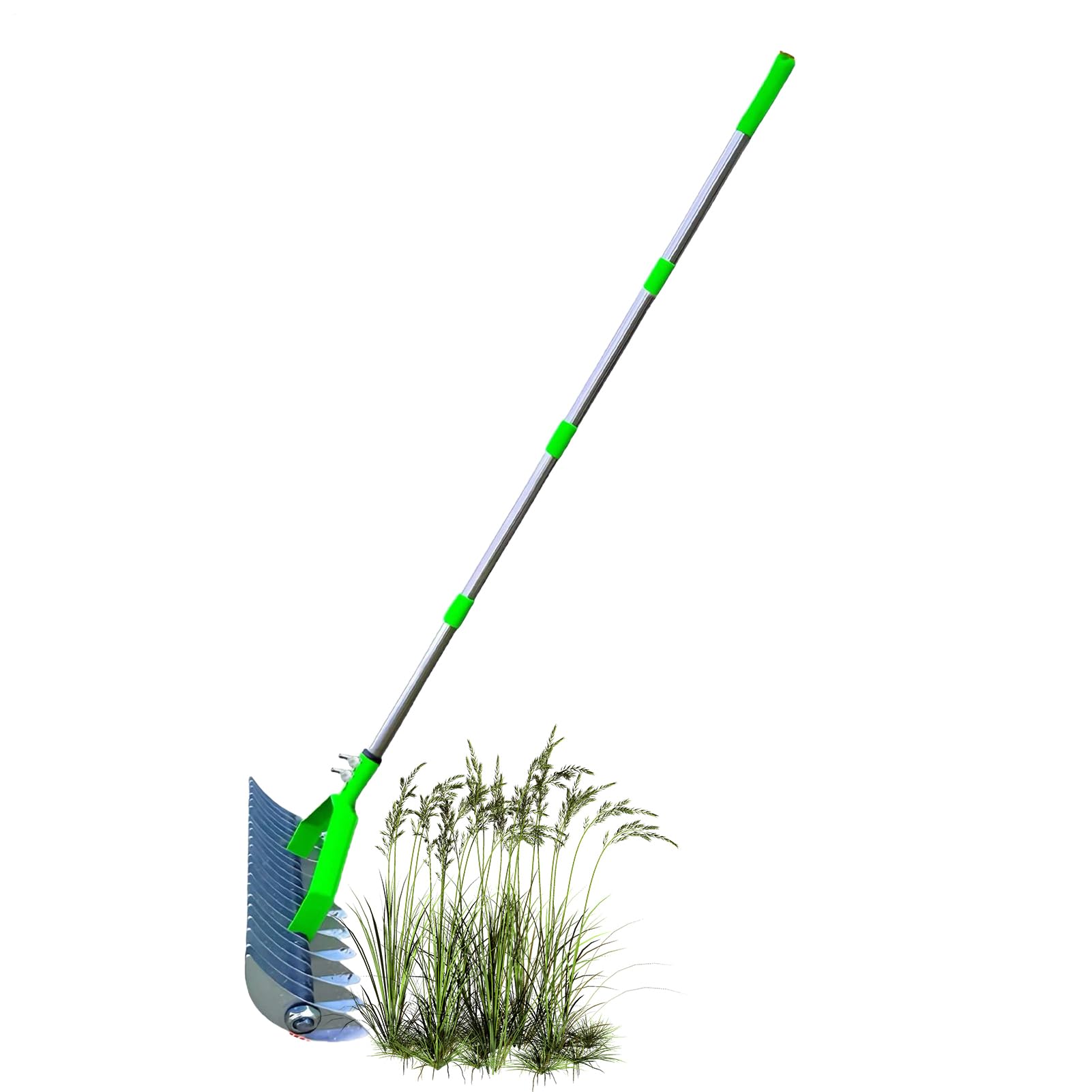 Scarificatore in acciaio per griglie da giardino, scarificatore per prato | Facile da assemblare, erbacce, semina, preparazione della pianta, manico lungo robusto, manico ergonomico confortevole