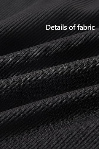 Miniatura 6 de LICOBOD XS-3XL - Conjunto de 2 piezas para mujer, conjunto acanalado de manga larga, camiseta ajustada, cintura alta, leggings elásticos casuales a