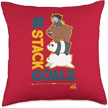 We Bare Bears Stack Goals Throw Pillow, 18x18, Multicolor