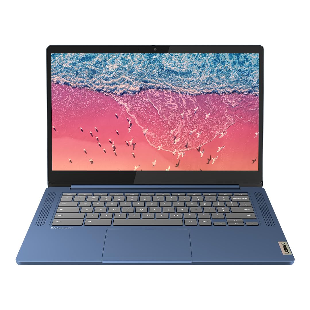 Lenovo IdeaPad Slim 3 Chromebook Mediatek Kompanio 520 14″ (35.56cm) FHD IPS 250 Nits Chromebook (8GB/128GB EMMC Storage/Chrome OS/HD 720p Camera/2Wx2 Stereo Speakers/Abyss Blue/1.3Kg), 82XJ002RHA