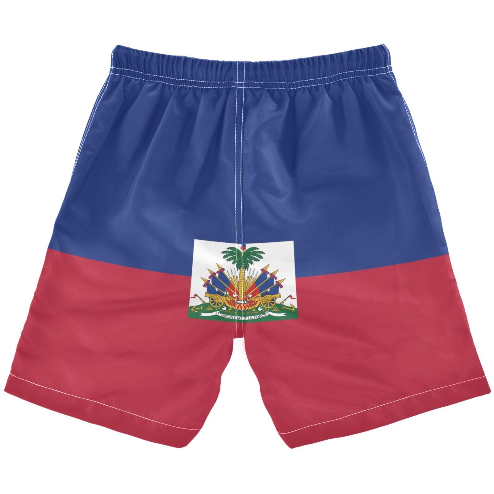 Haiti Flag Boys Swim Trunk Quick Dry Beach Board Shorts Swimsuit Bathing Suit with Pockets