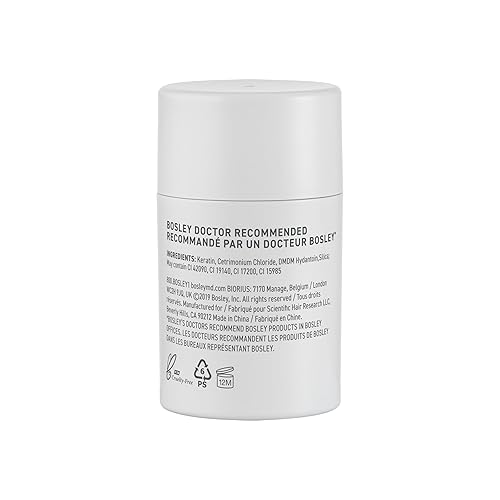 Miniatura 2 de BosleyMD BosVolumize - Fibras engrosantes del cabello, fórmula de construcción del cabello con queratina natural para cabello fino o puntos calvos,