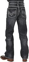 Wrangler Boys 20X Vintage Boot Cut Jeans - Slim Fit, Durable 100% Cotton for Young Cowboys