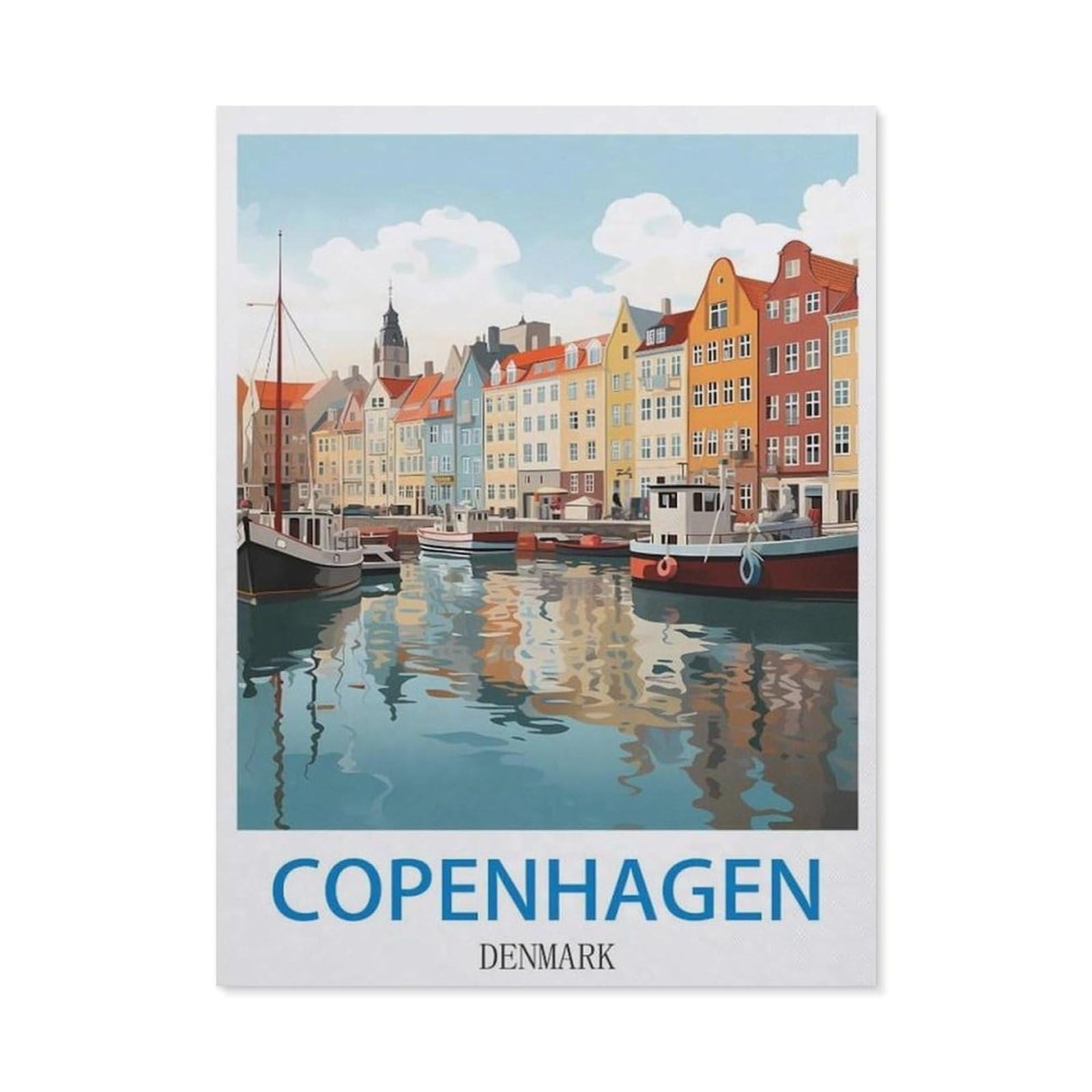BEAYODKP 5D DIY Diamond Painting kit，Copenhagen Denmark（50x60cm）