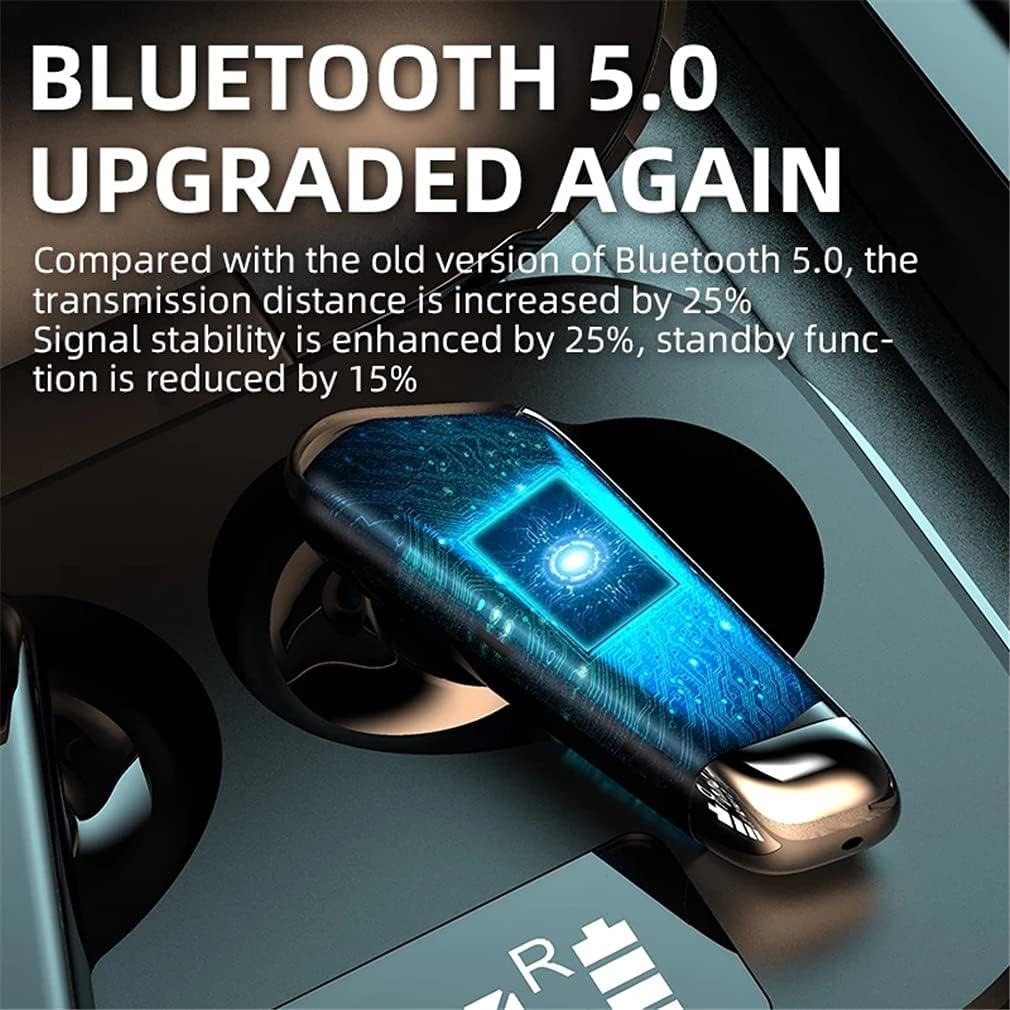 TWS Bluetooth 5.0 Wireless Earbuds, Wireless Earbuds Headphones with Microphone, Touch Control Noise Cancelling Headphones in Ear for Sports/Working,Pink